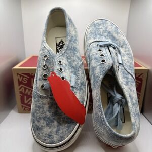 NIB Vans Authentic Denim Dusty Blue Lace Up Shoes Men's 5 Women's 6.5 EU 36.5